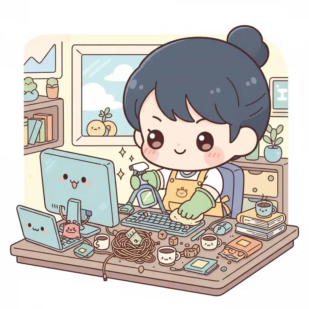 Día de Limpiar Tu Escritorio de Computadora o Laptop Día de Limpiar Tu Escritorio de Computadora o Laptop